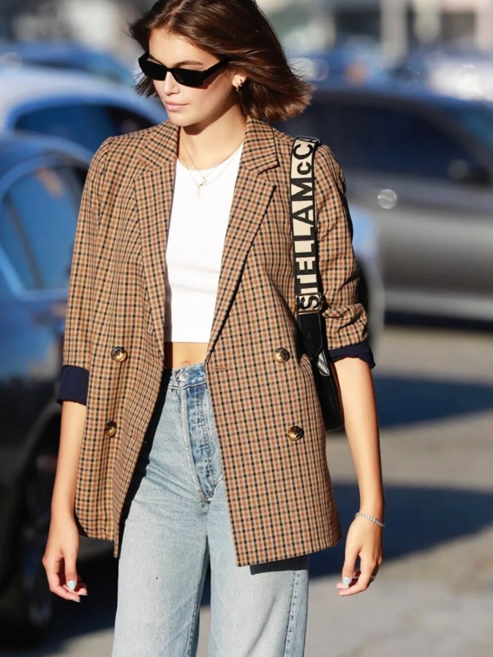 Caldwell Plaid Double Breasted Blazer